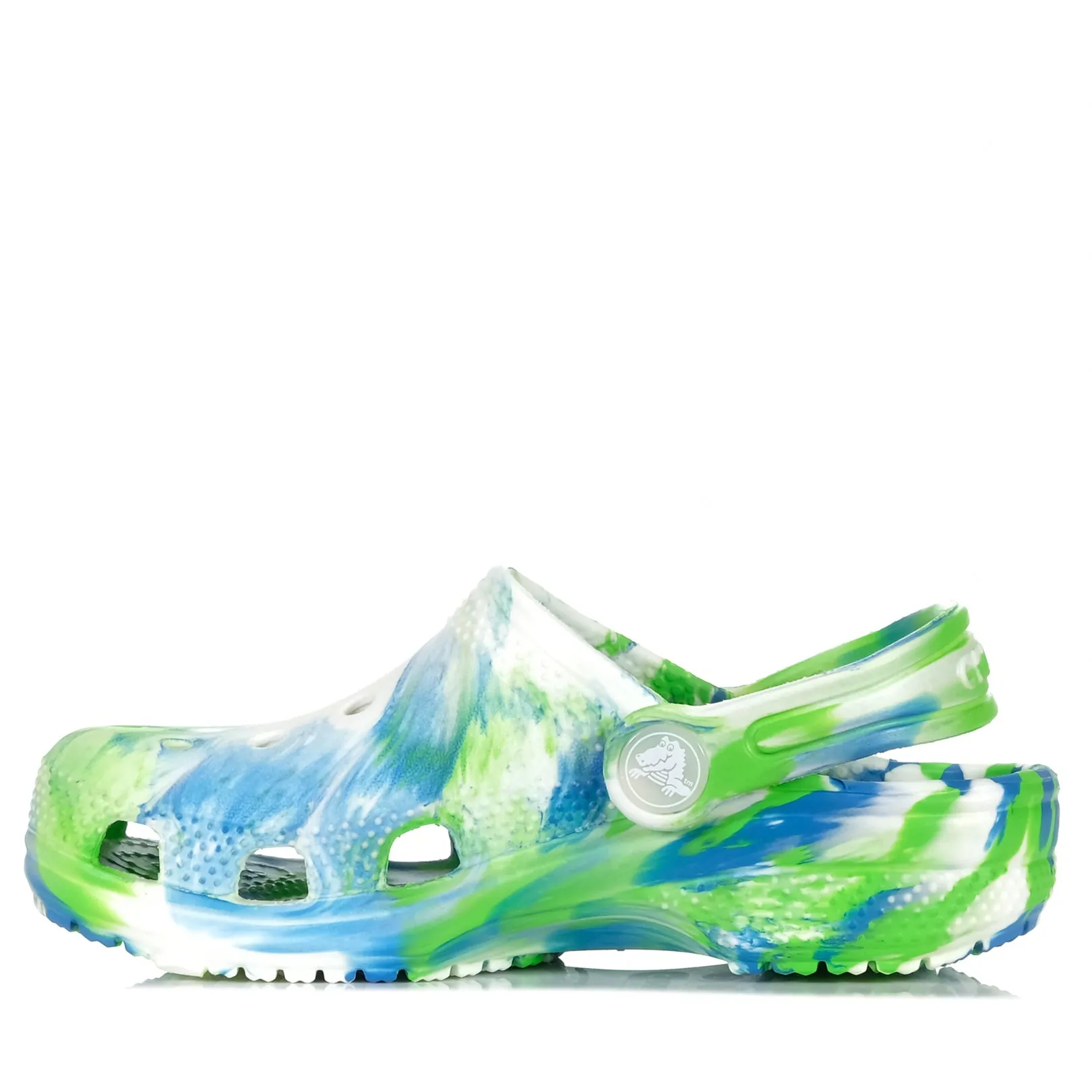 Crocs Kids Classic Glow Marbled Clog Prep Blue/Multi