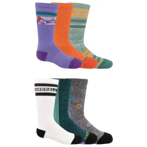 Merrell Kids Everyday Crew Sock 6 Pack LVAST