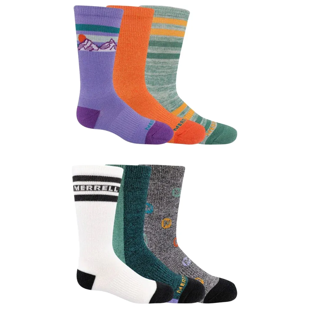 Merrell Kids Everyday Crew Sock 6 Pack LVAST