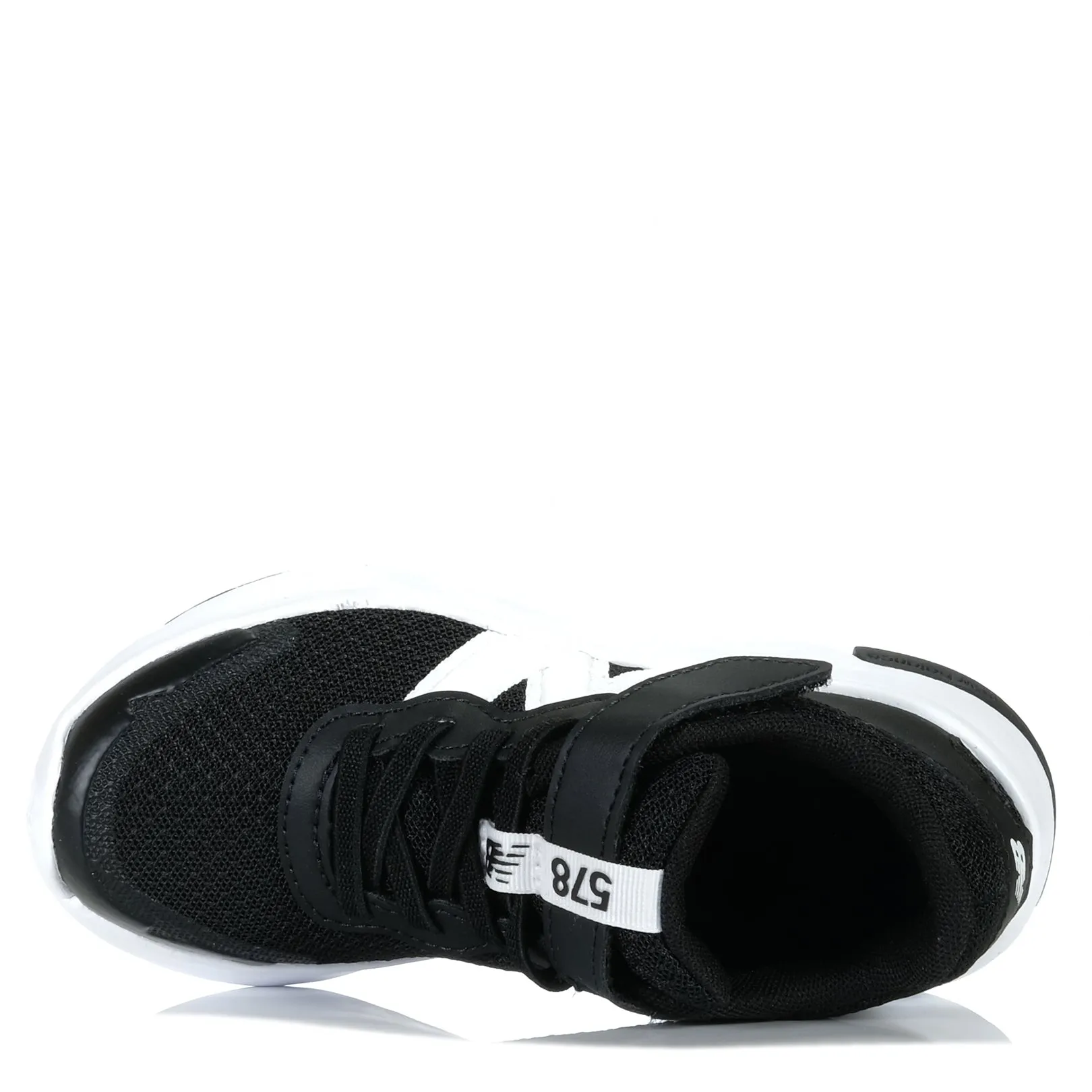 New Balance Kids 578v1 Bungee Lace PT578BK Black/White