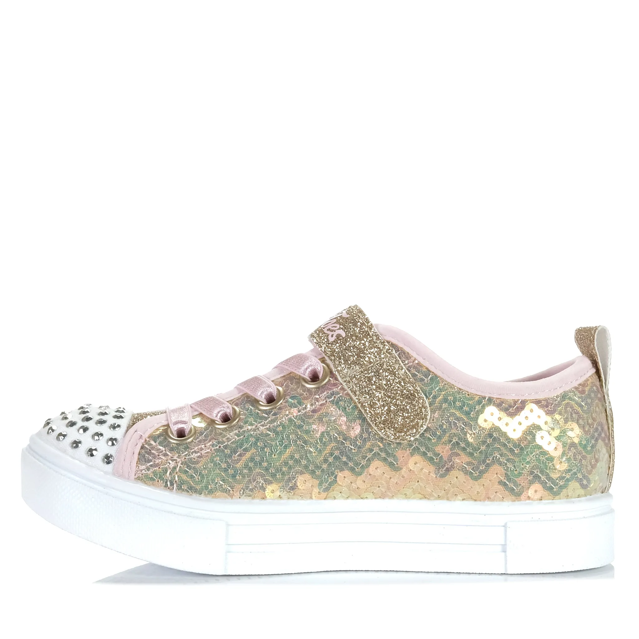 Skechers Kids' Twinkle Sparks - Sequin Party 314812L Gold/Pink