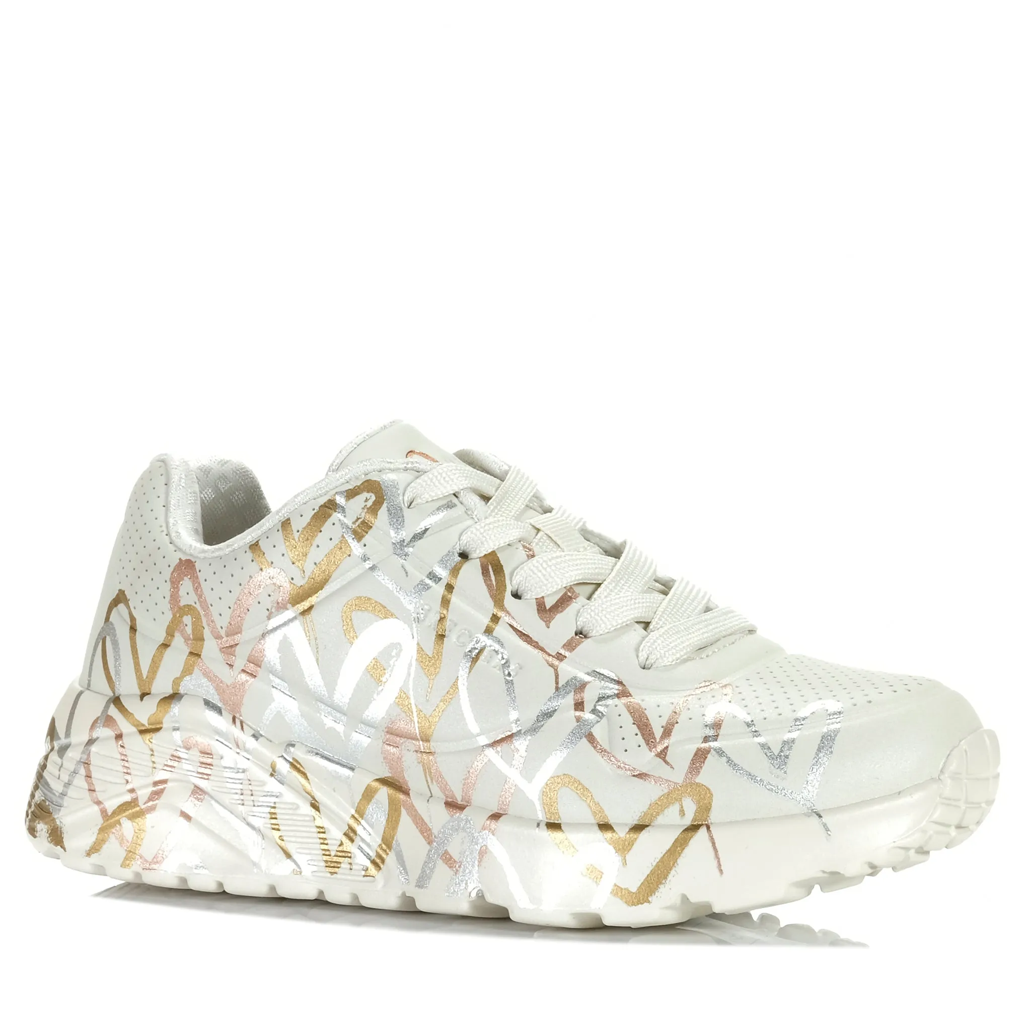 Skechers x JGoldcrown: Uno Lite - Metallic Love 314067L