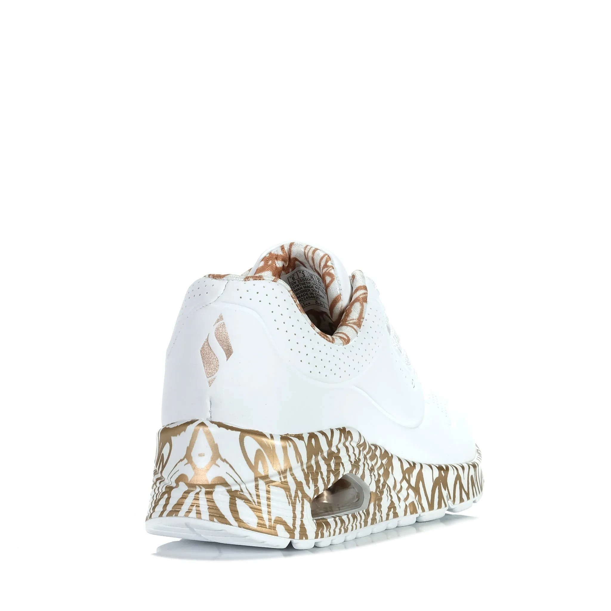 Skechers x JGoldcrown: Uno - Loving Love 155506 White/Rose Gold