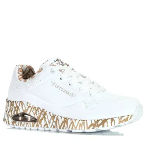 Skechers x JGoldcrown: Uno - Loving Love 155506 White/Rose Gold