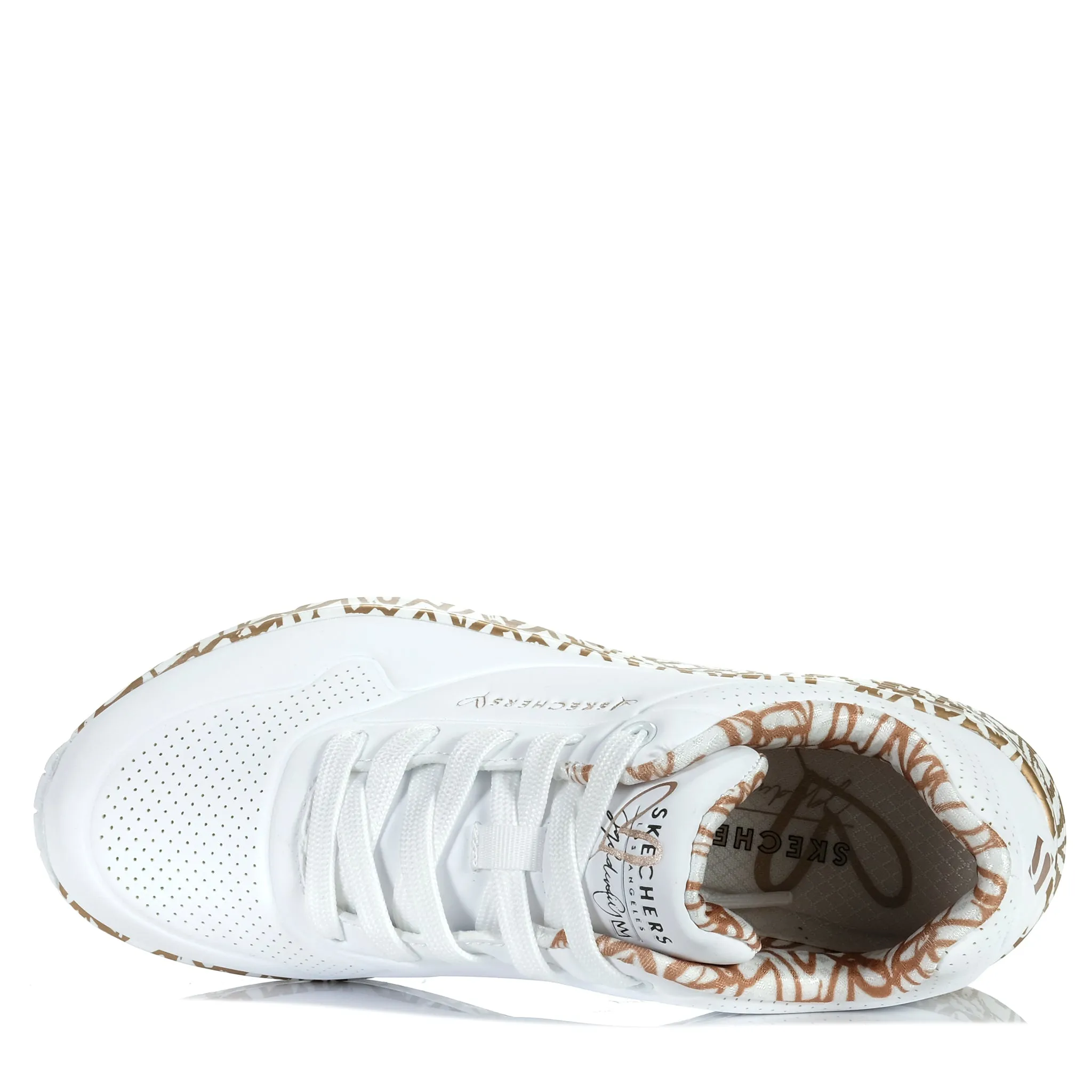 Skechers x JGoldcrown: Uno - Loving Love 155506 White/Rose Gold